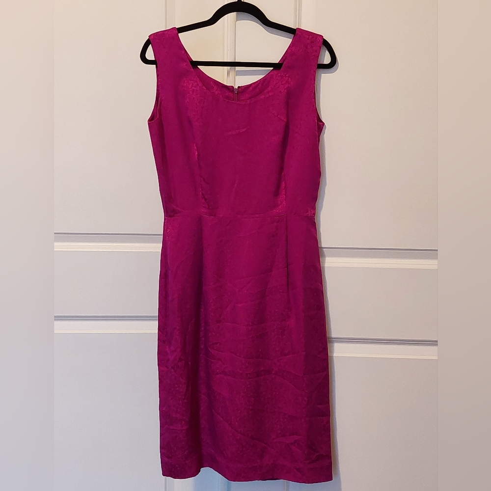VTG Constance Saunders for Richard Warren Sleeveless Sheath Dress 100% Silk 10